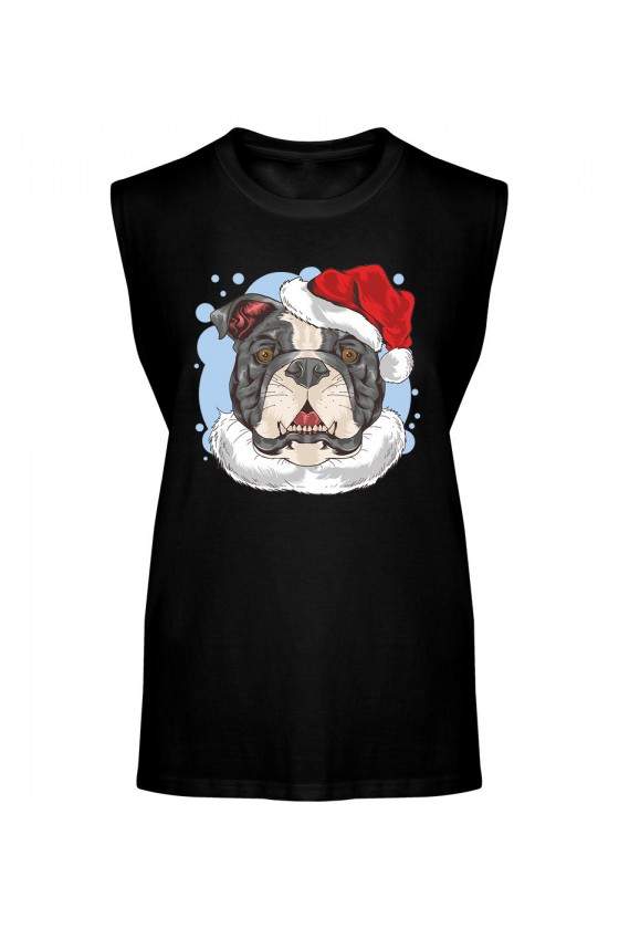 Koszulka Męska Tank Top Świąteczny Pies