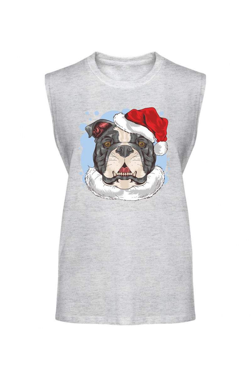 Koszulka Męska Tank Top Świąteczny Pies