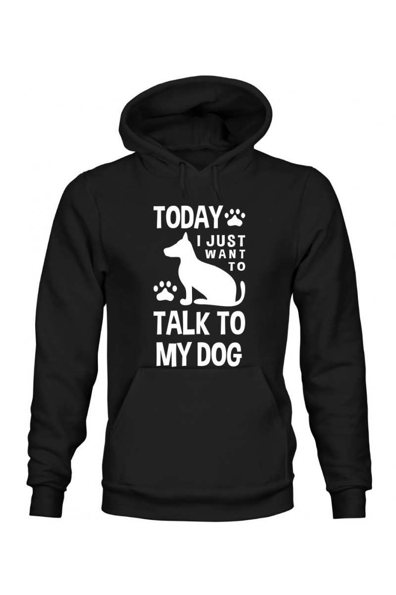 Bluza Męska z Kapturem Today I Just Want To Talk To My Dog