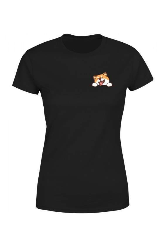 Koszulka Damska Szczęśliwy Shiba