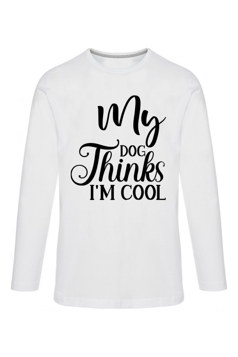 Koszulka Męska Longsleeve My Dog Thinks I'm Cool