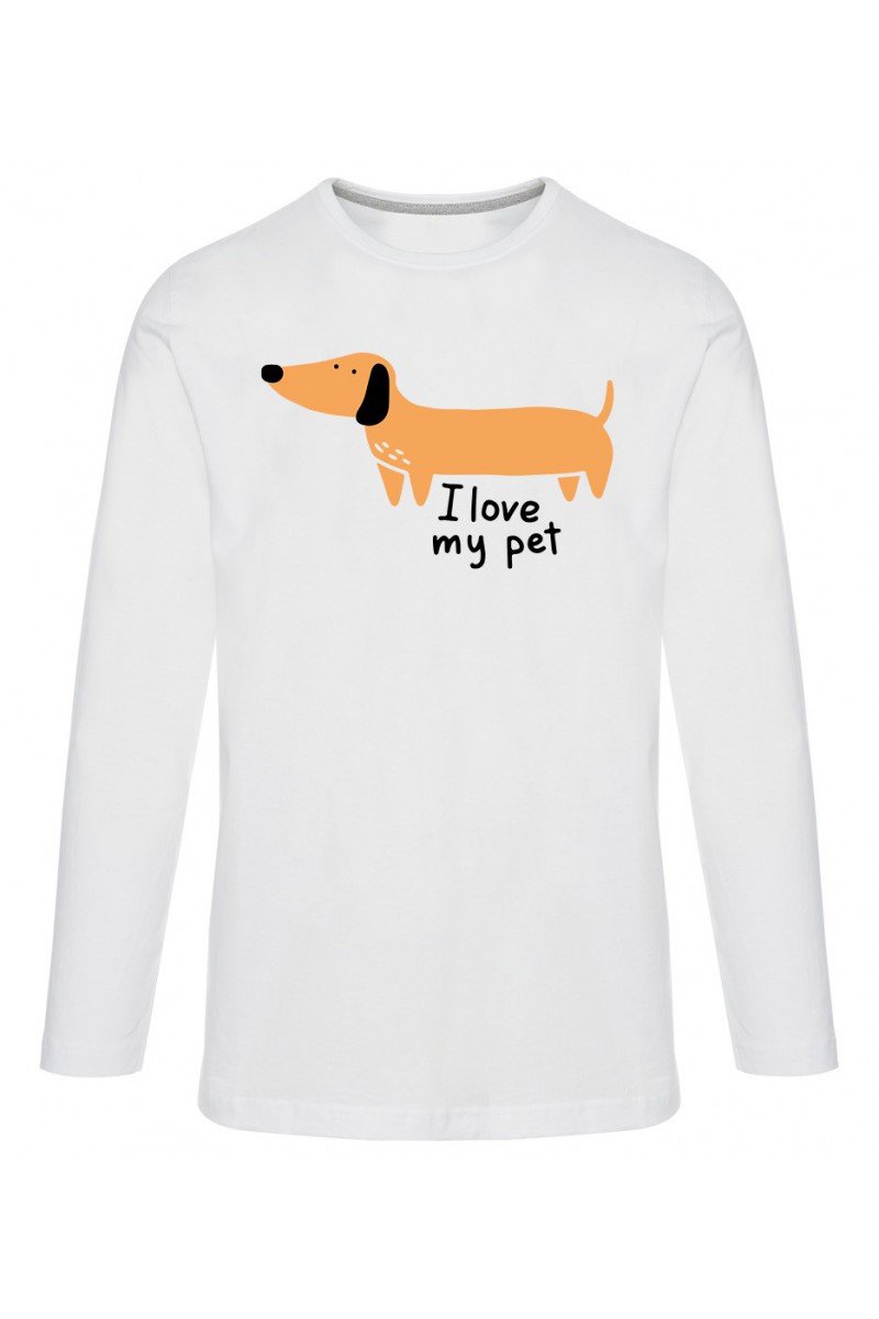 Koszulka Męska Longsleeve I Love My Pet