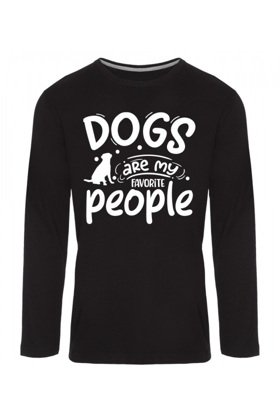 Koszulka Męska Longsleeve Dogs Are My Favorite People