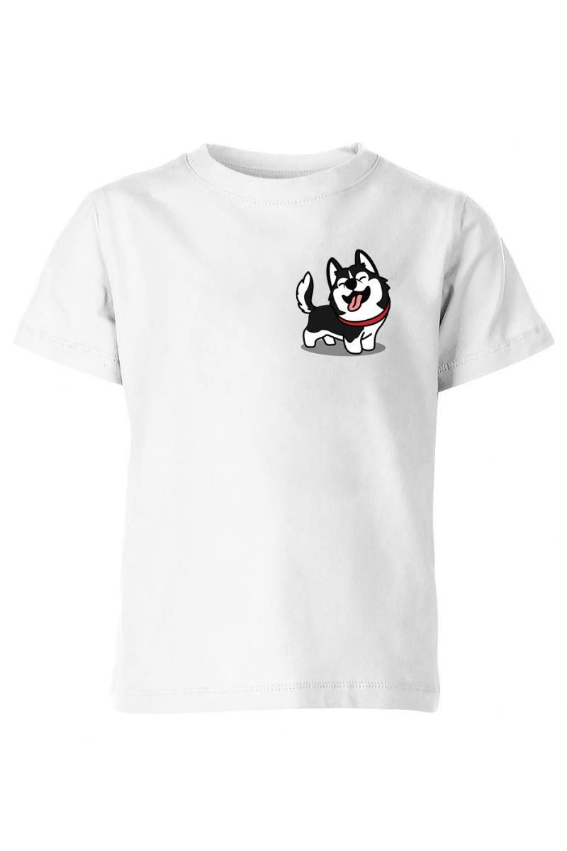Koszulka Dziecięca Szczęśliwy Husky