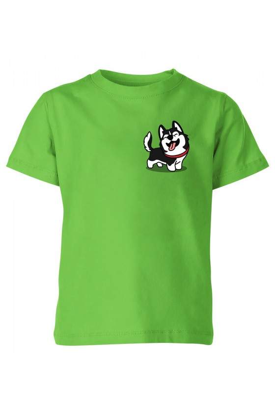 Koszulka Dziecięca Szczęśliwy Husky