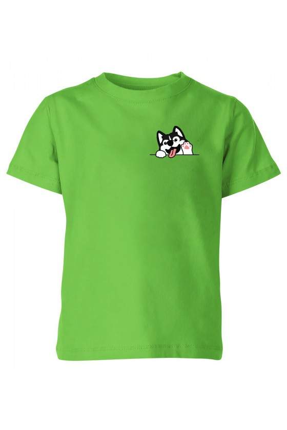 Koszulka Dziecięca Machający Husky