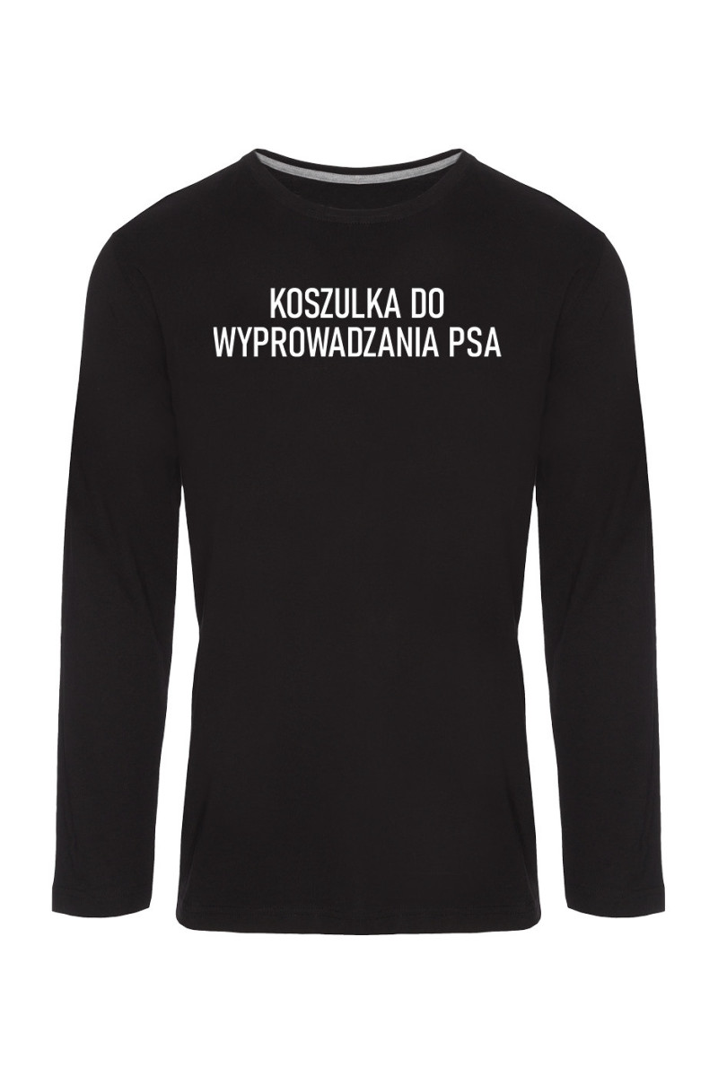 Koszulka Męska Longsleeve Koszulka Do Wyprowadzania Psa