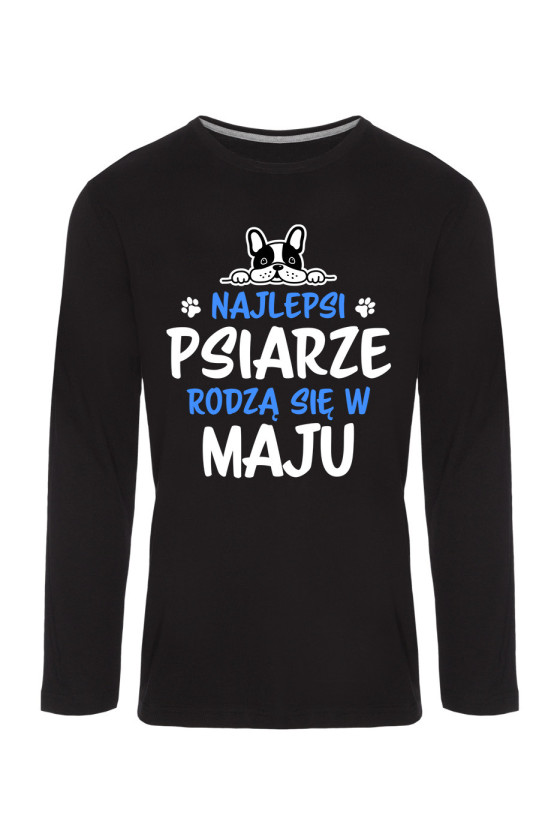 Koszulka Męska Longsleeve Najlepsi Psiarze Rodzą się w Maju