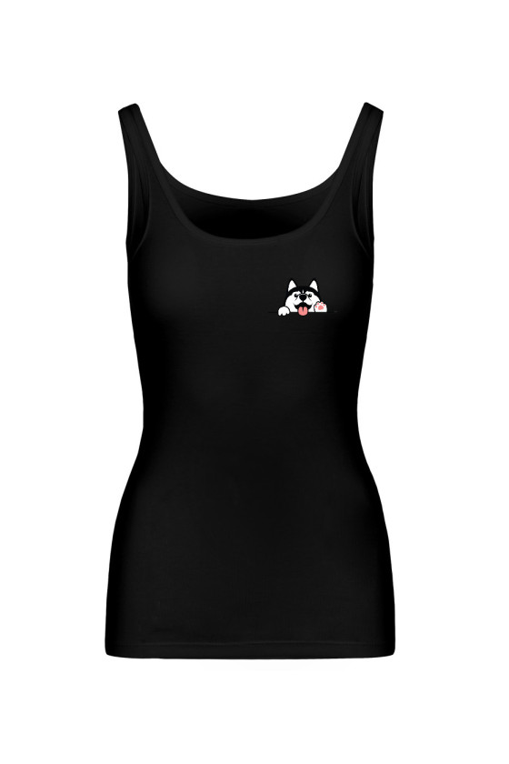 Koszulka Damska Tank Top Hello Husky