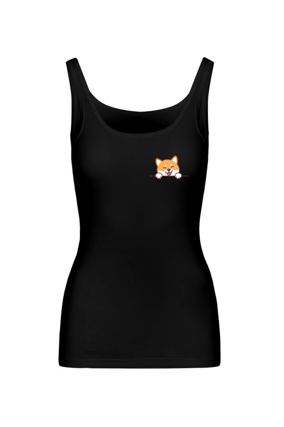 Koszulka Damska Tank Top Szczęśliwy Shiba II