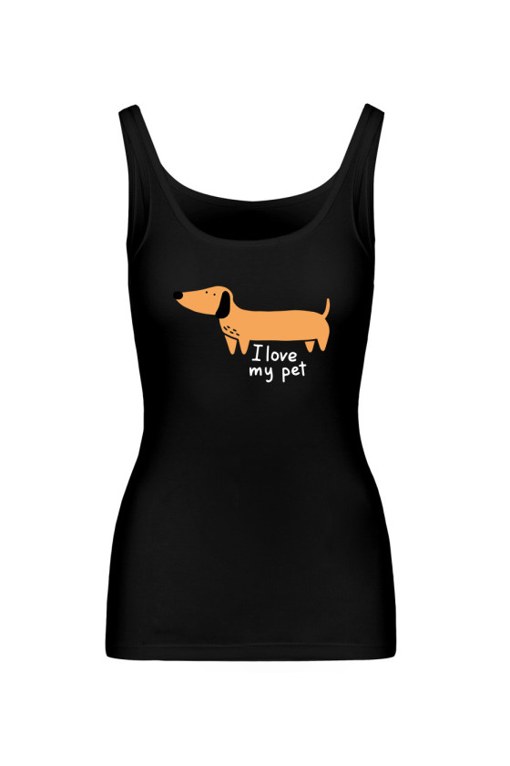 Koszulka Damska Tank Top I Love My Pet