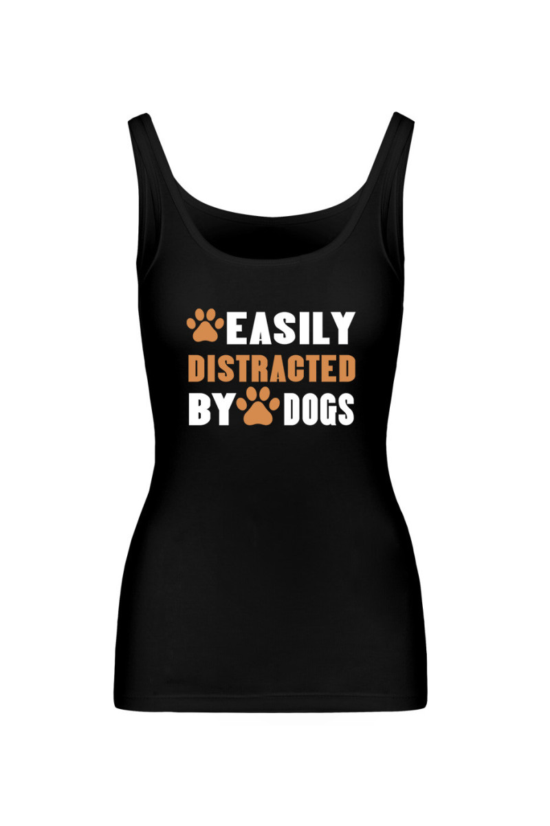 Koszulka Damska Tank Top Easily Distracted By Dogs II