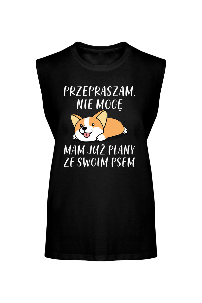 Koszulka Męska Tank Top Przepraszam, Nie Mogę, Mam Już Plany Ze Swoim Psem