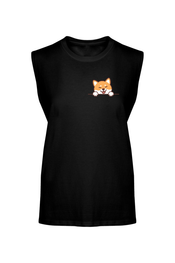 Koszulka Męska Tank Top Szczęśliwy Shiba II