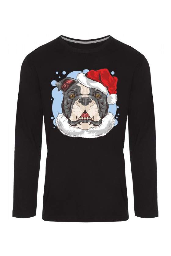 Koszulka Męska Longsleeve Świąteczny Pies