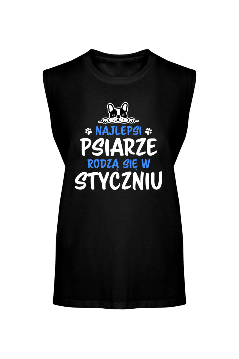 Koszulka Męska Tank Top Najlepsi Psiarze Rodzą się w Styczniu